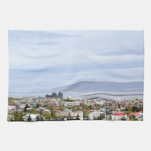 Reykjavik IJsland Europa Reisfoto Theedoek (Horizontaal)