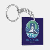 Reykjavik IJsland Europa Sleutelhanger (Voorkant Links)