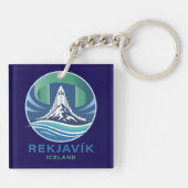 Reykjavik IJsland Europa Sleutelhanger (Achterkant)