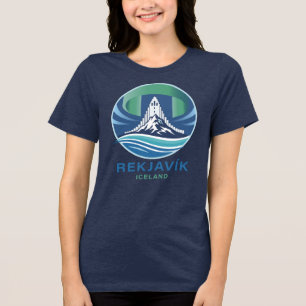 Reykjavik IJsland Europa Tri-Blend Shirt