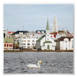 Reykjavik IJsland Foto Afdruk