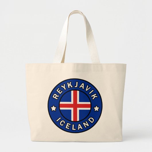 Reykjavik Ijsland Grote Tote Bag (Voorkant)