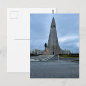 Reykjavik IJsland Hallgrimskirkja Kathedraal Foto Briefkaart (Voorkant / Achterkant)