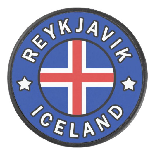 Reykjavik Ijsland Hockey Puck (Voorkant)