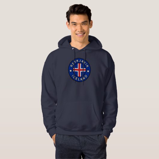 Reykjavik IJsland Hoodie (Voorkant volledig)