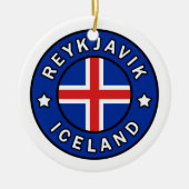 Reykjavik Ijsland Keramisch Ornament (Voorkant)