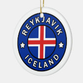 Reykjavik Ijsland Keramisch Ornament (Links)