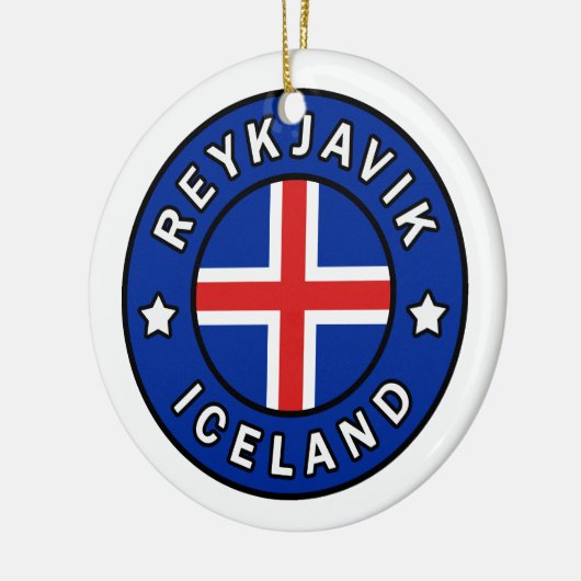 Reykjavik Ijsland Keramisch Ornament (Links)