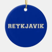 Reykjavik Ijsland Keramisch Ornament (Voorkant)