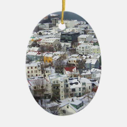 Reykjavik IJsland Keramisch Ornament (Voorkant)