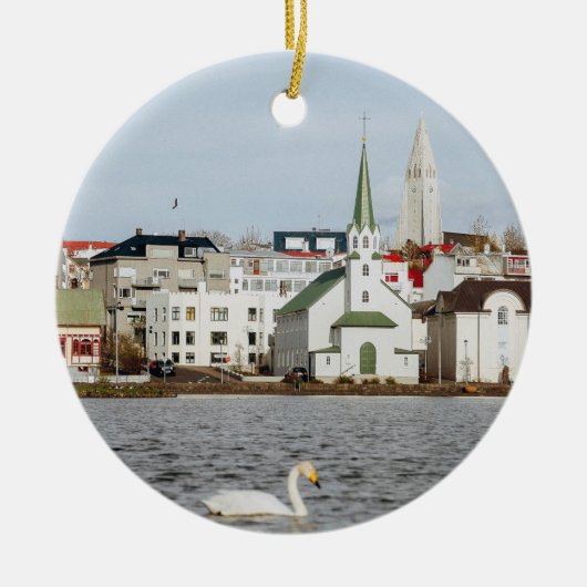 Reykjavik IJsland Keramisch Ornament (Voorkant)