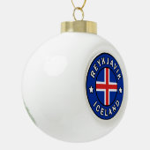 Reykjavik IJsland Keramische Bal Ornament (Links)