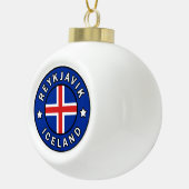 Reykjavik IJsland Keramische Bal Ornament (Rechts)