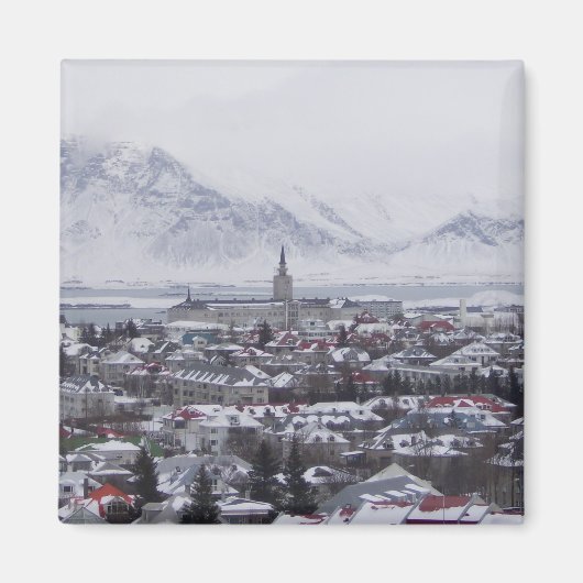 Reykjavik Ijsland Magneet (Voorkant)