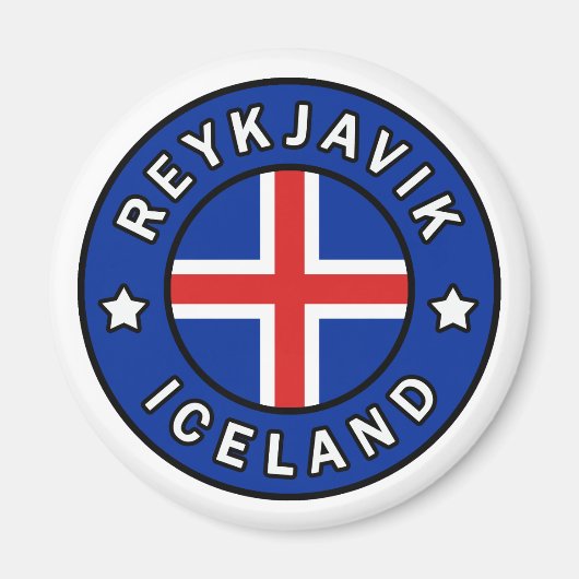 Reykjavik Ijsland Magneet (Voorkant)