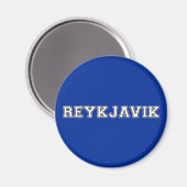Reykjavik Ijsland Magneet (Voorkant / Achterkant)
