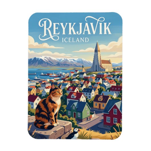 Reykjavik IJsland Magneet (Verticaal)