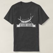 Reykjavik IJsland met Viking Ship Art T-shirt (Design voorkant)