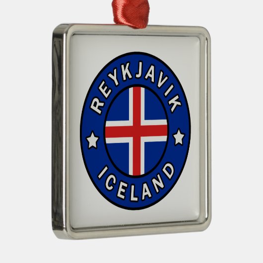 Reykjavik Ijsland Metalen Ornament (Rechts)