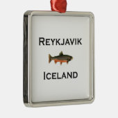 Reykjavik IJsland Metalen Ornament (Rechts)