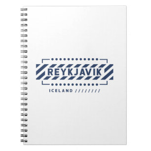 Reykjavik IJsland Modern Geometrisch Ontwerp Notitieboek