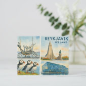 Reykjavik IJsland multiview Briefkaart (Staand voorkant)