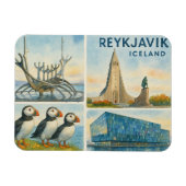 Reykjavik IJsland multiview  Magneet (Horizontaal)