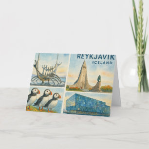 Reykjavik IJsland multiview  Notitiekaartje