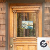 Reykjavik IJsland multiview  Raamsticker (Huis Deur)