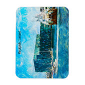 Reykjavik IJsland olieverf Magneet (Verticaal)