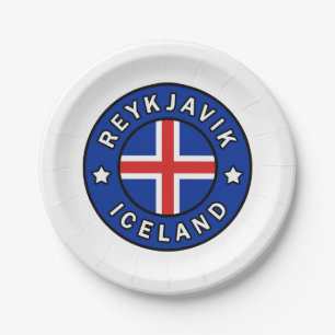 Reykjavik Ijsland Papieren Bordje