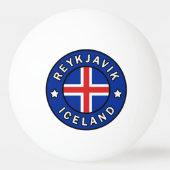 Reykjavik Ijsland Pingpongbal (Voorkant)