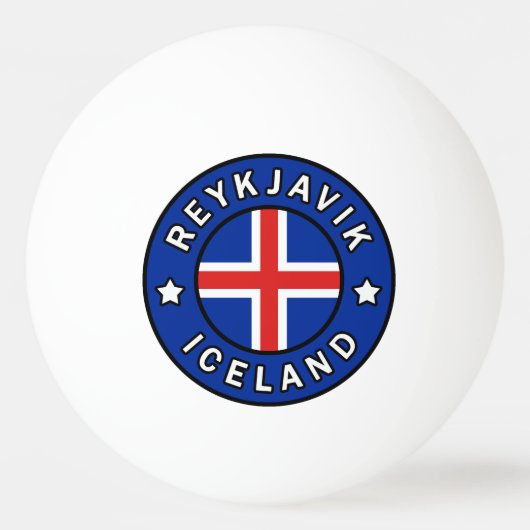 Reykjavik Ijsland Pingpongbal (Voorkant)