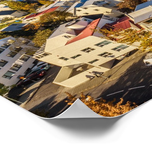 Reykjavik Ijsland Poster (Hoek)