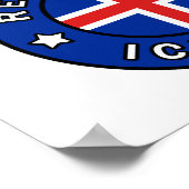 Reykjavik Ijsland Poster (Hoek)