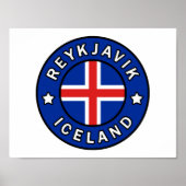 Reykjavik Ijsland Poster (Voorkant)