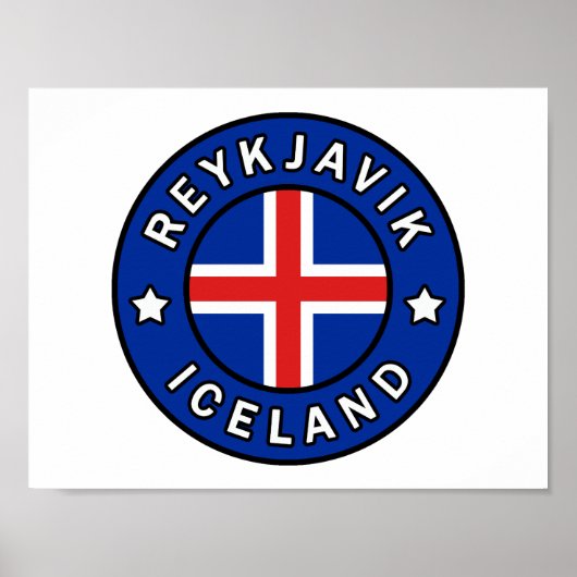 Reykjavik Ijsland Poster (Voorkant)