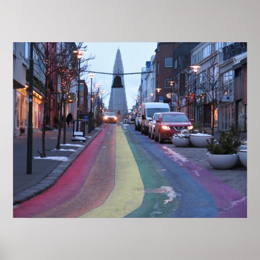 Reykjavík Ijsland Poster (Voorkant)