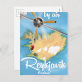 Reykjavik, IJsland-reisposter Feestdagenkaart (Voorkant / Achterkant)