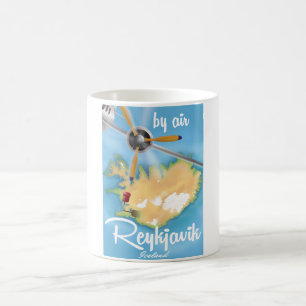 Reykjavik, IJsland-reisposter Koffiemok