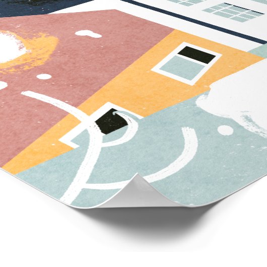 Reykjavik, IJsland, reisposter Poster (Hoek)