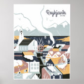 Reykjavik, IJsland, reisposter Poster (Voorkant)