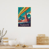 Reykjavik, IJsland, reisposter Poster (Keuken)