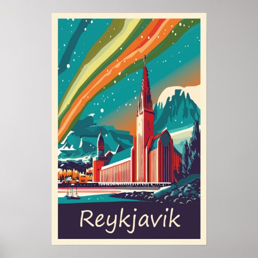 Reykjavik, IJsland, reisposter Poster (Voorkant)