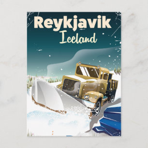 Reykjavik IJsland reisprint Briefkaart