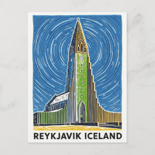 Reykjavík IJsland Reizen Briefkaart