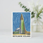 Reykjavík IJsland Reizen Briefkaart (Staand voorkant)