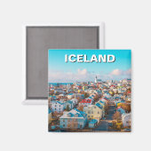 Reykjavík IJsland Reizen Magneet (Voorkant / Achterkant)