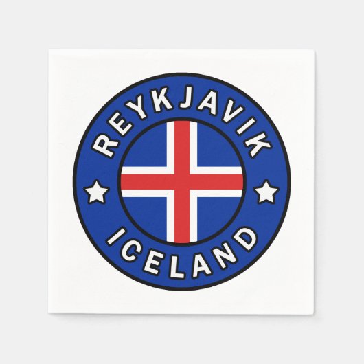 Reykjavik Ijsland Servet (Voorkant)