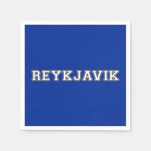 Reykjavik Ijsland Servet (Voorkant)